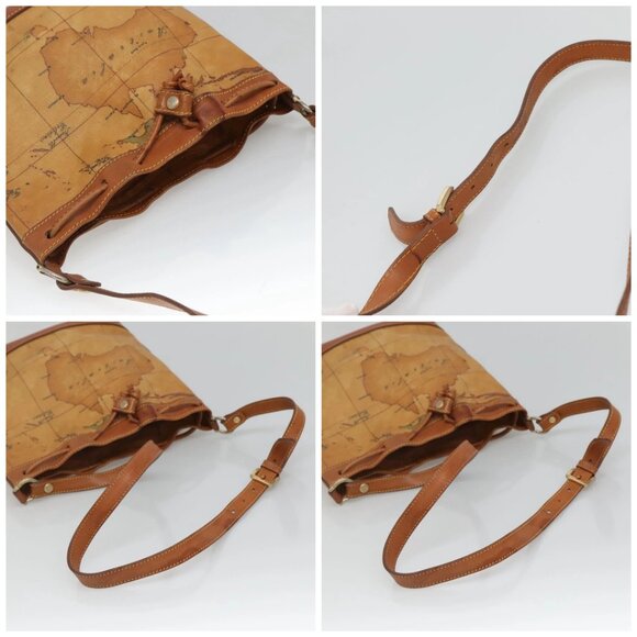 PRIMA CLASSE Shoulder Bag Leather PVC Beige Gold Auth am8596 - Picture 16 of 16